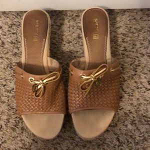 Size 10 women’s sperry top-sliders wedges